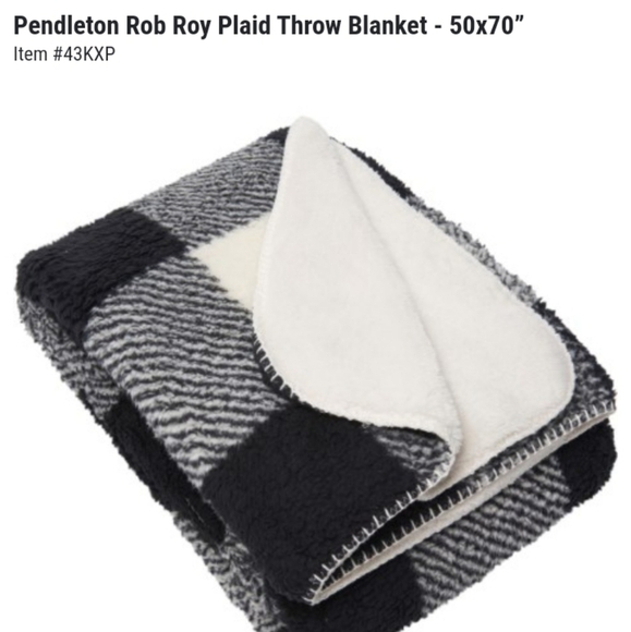 Pendleton Rob Roy Plaid Faux Fur Throw - Picture 2 of 9